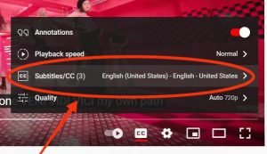 How to translate subtitles in a YouTube video
